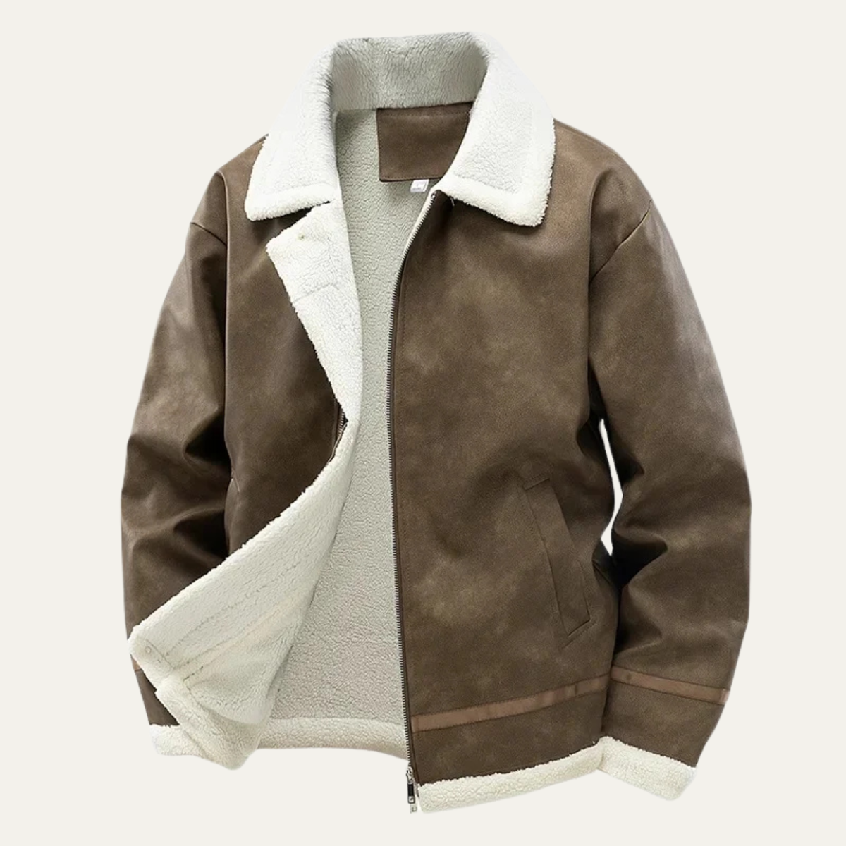 Men’s Shearling-Lined Flight Jacket