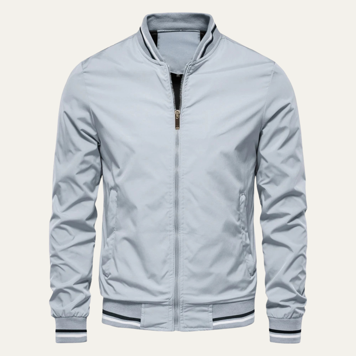 Men’s Classic Striped Bomber Jacket