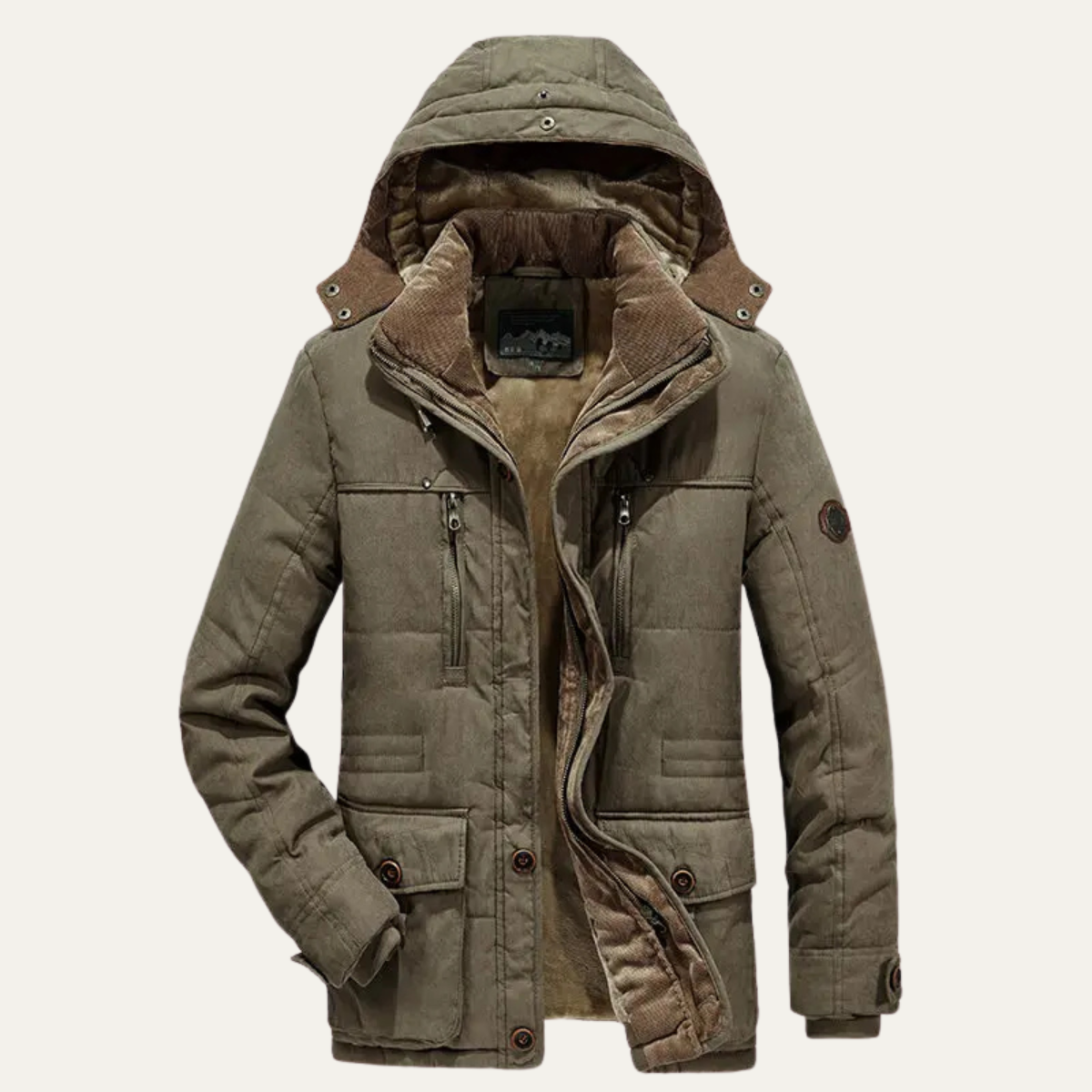 Men’s Winter Parka with Detachable Hood