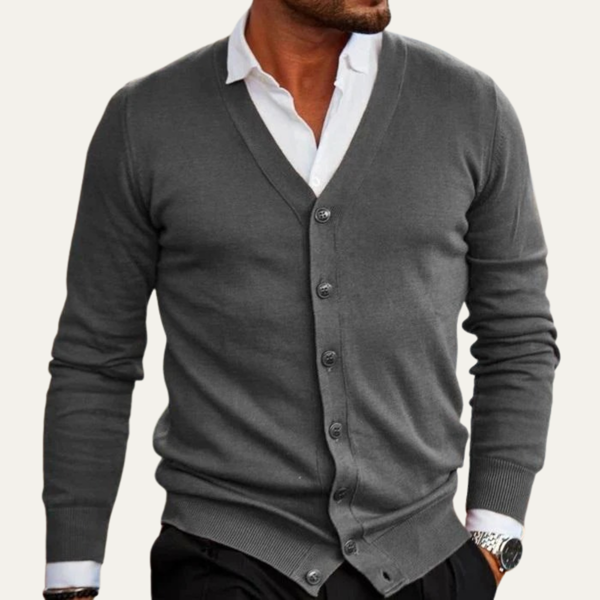 Men’s Button-Down Cardigan Sweater