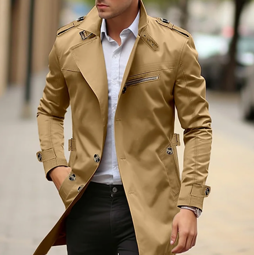 Trench Coat – Polyester Blend Long Cut & Keeps Layers