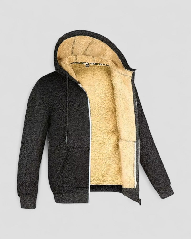 Men’s Plush Lined Zip Hoodie