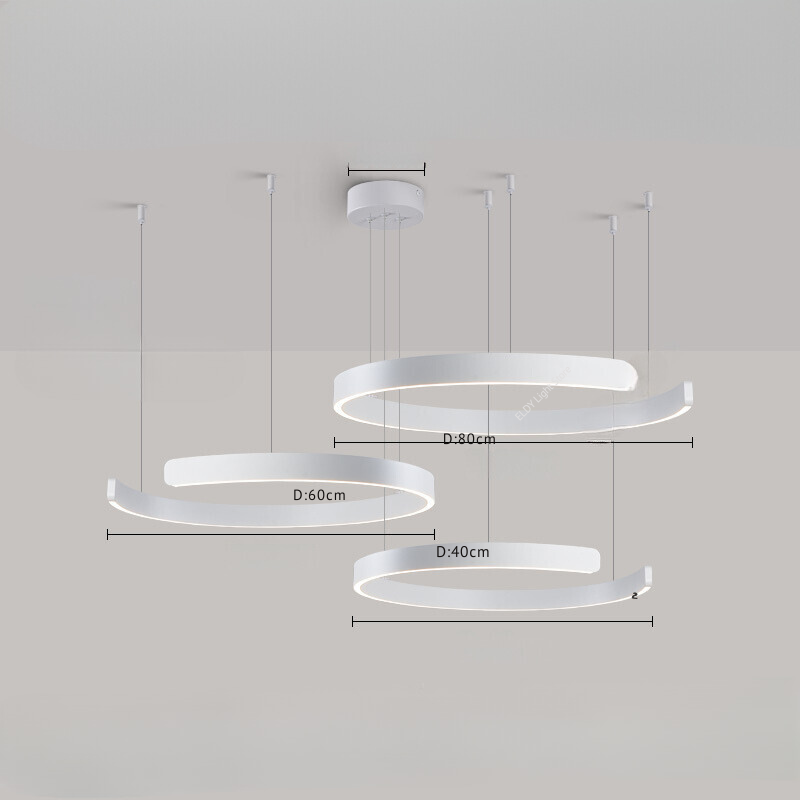 Circular LED Ceiling Light Fixture Warm Soft Lighting