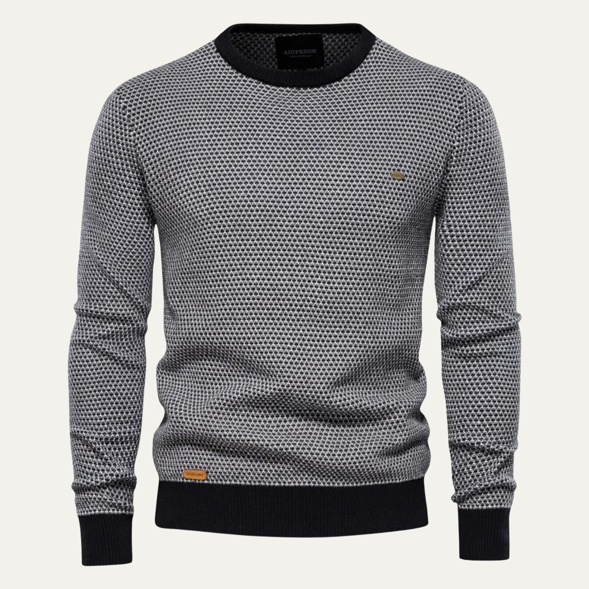 Men’s Popcorn Knit Crewneck Sweater