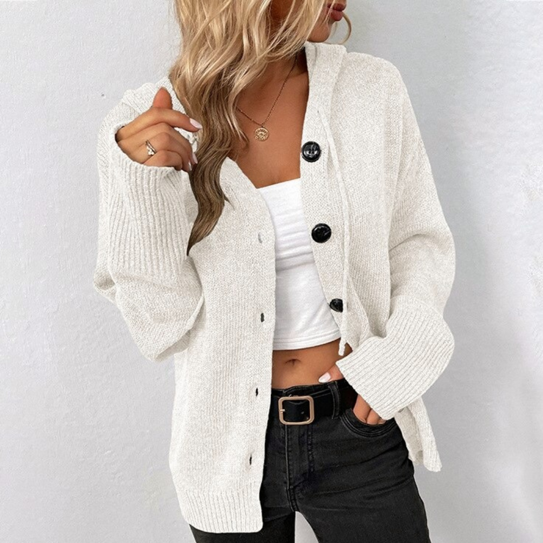 Soft Women's Long Sleeve Cashmere Hoodie Sweater