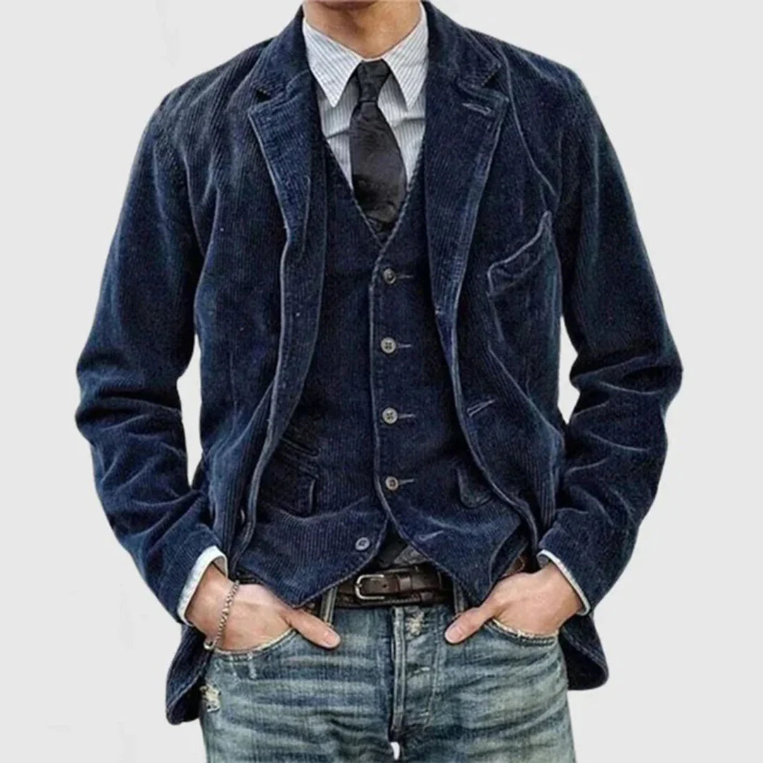 Men’s Wide Wale Corduroy Single Breasted Blazer