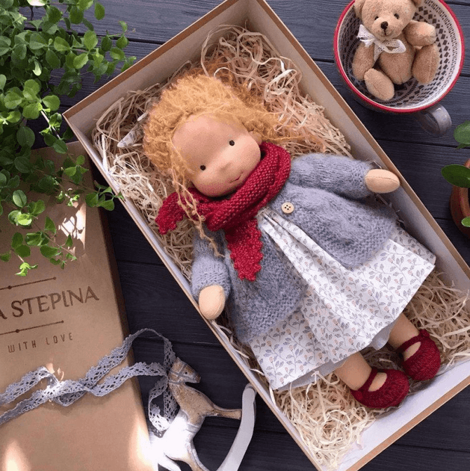Plush Waldorf Doll – Cute Friend for Kids Play