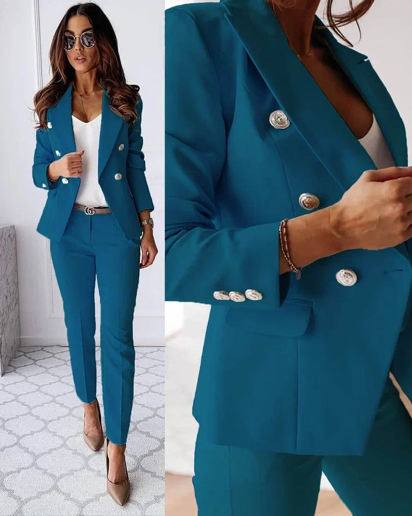 Classic Fit Women's Blazer Suit with Trousers