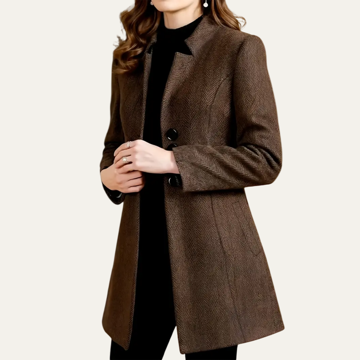 Women’s Elegant Buttoned Blazer Coat