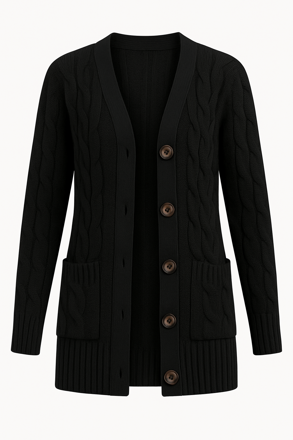 Women’s Cable-Knit Long-Line Cardigan