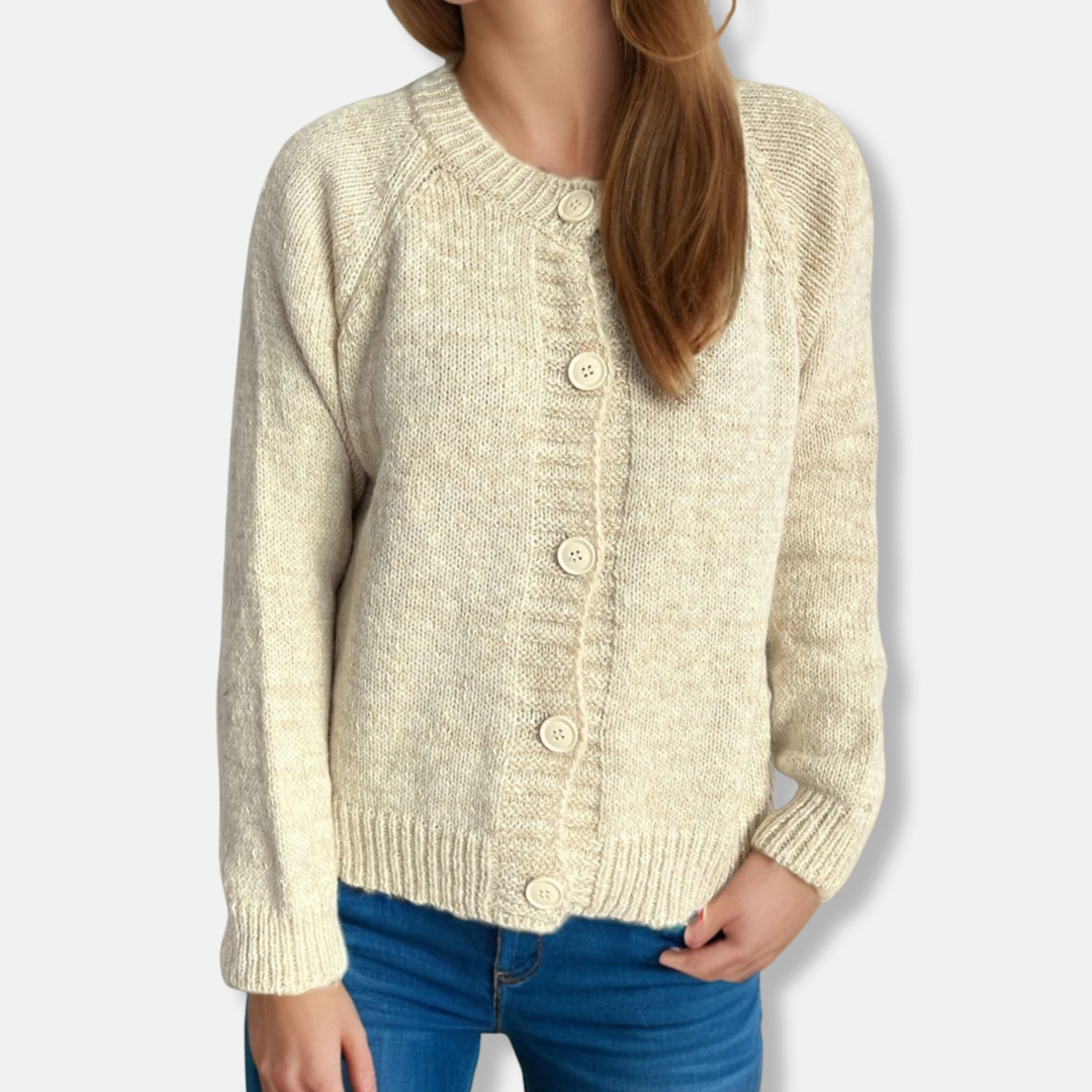Women's Cropped Button-Up Cardigan