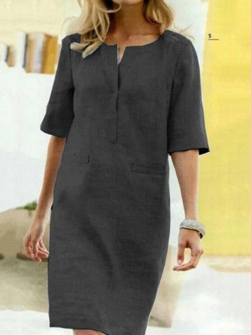Ladies' Deep V Neckline Dress
