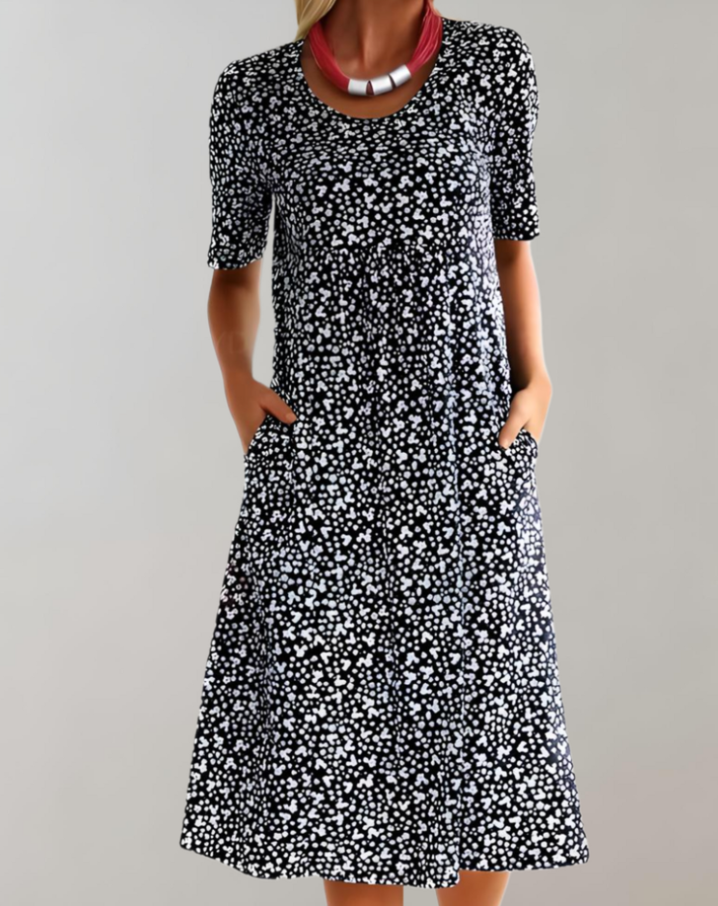 Flattering V Neck Summer Dress