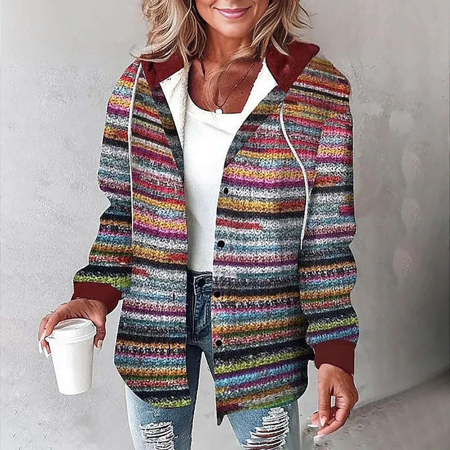 Ella | Women's Checked Hooded Jacket