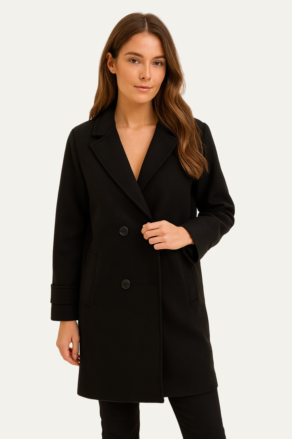 Women's Double-Breasted Wool Coat
