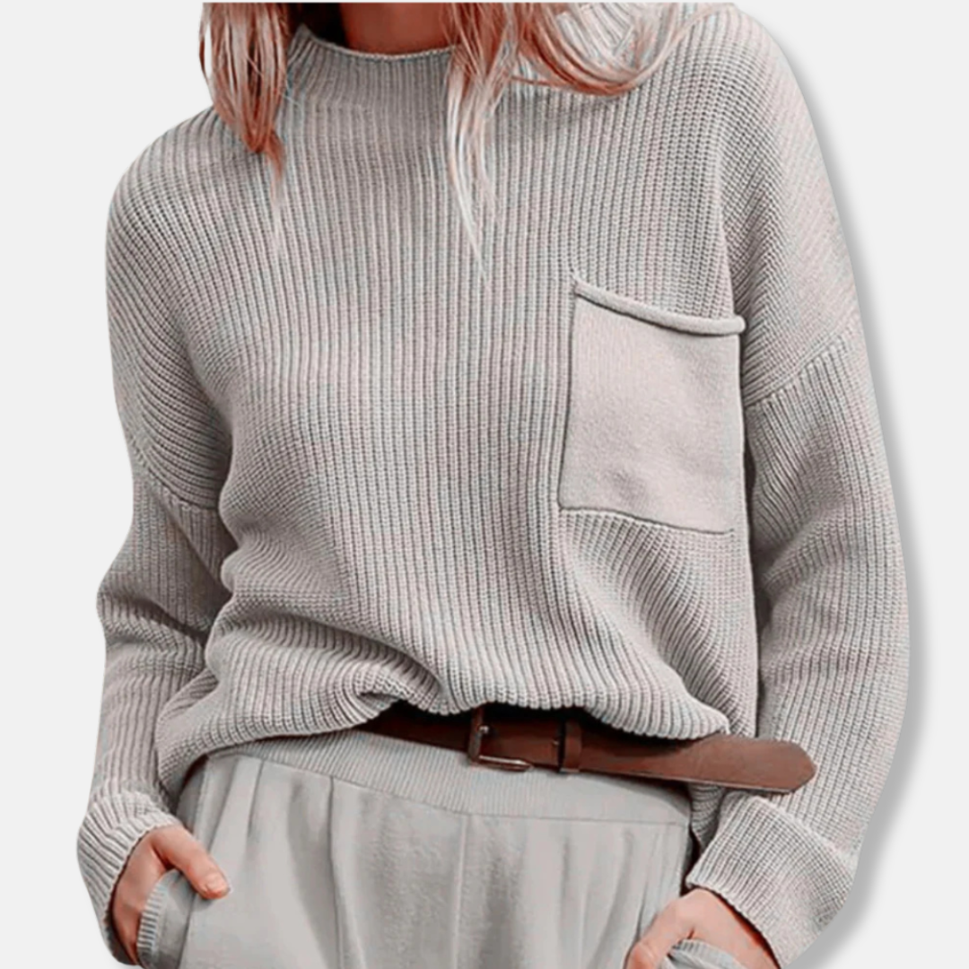 Women’s Ribbed Mock-Neck Sweater