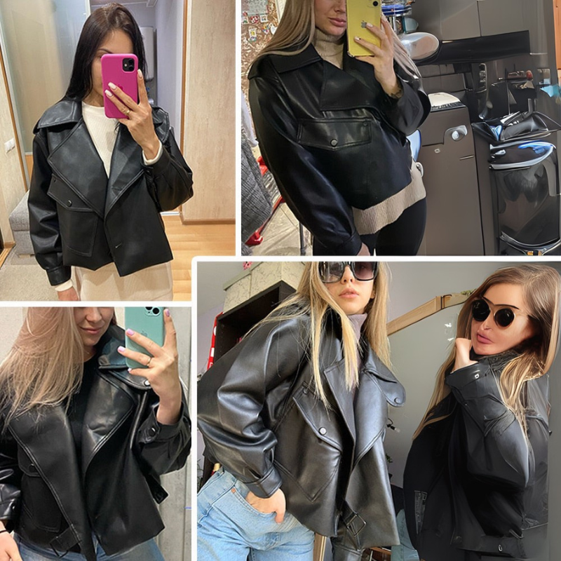 Giana | Women's Leather Jacket - Stylish Fit afor Casual and Formal Wear