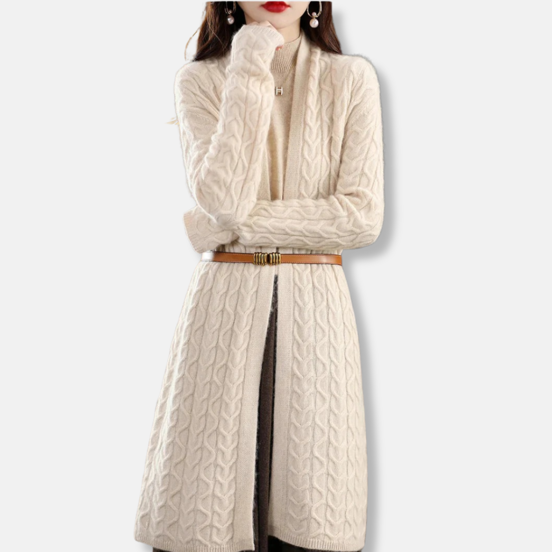 Women’s Longline Cable Knit Cardigan