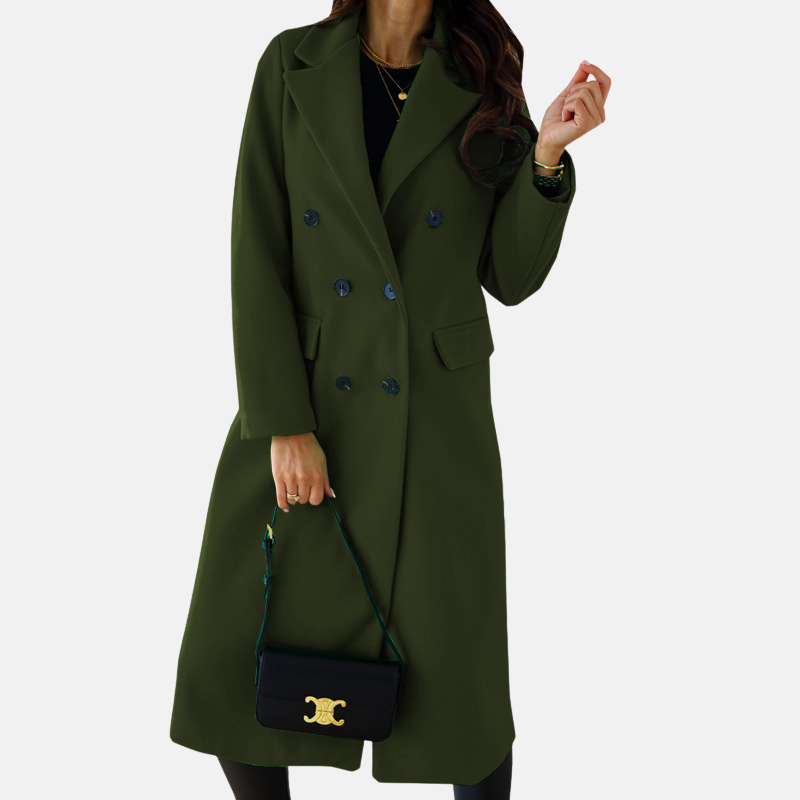 Women’s Longline Double-Breasted Coat