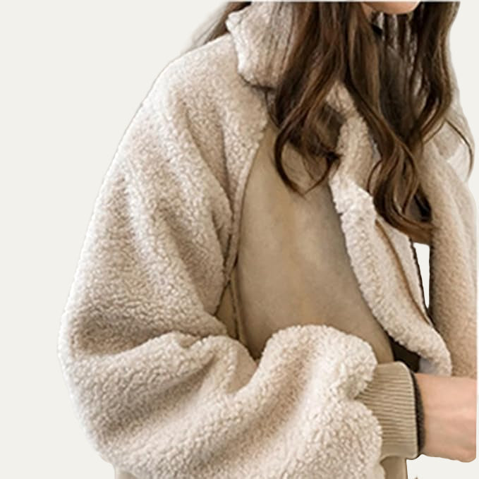 Women’s Plush Shearling Aviator Jacket