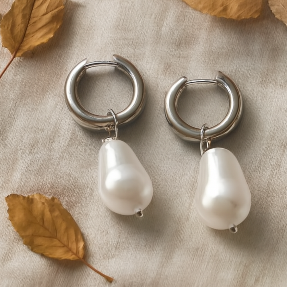 Fashionable Circle Beaded Earrings