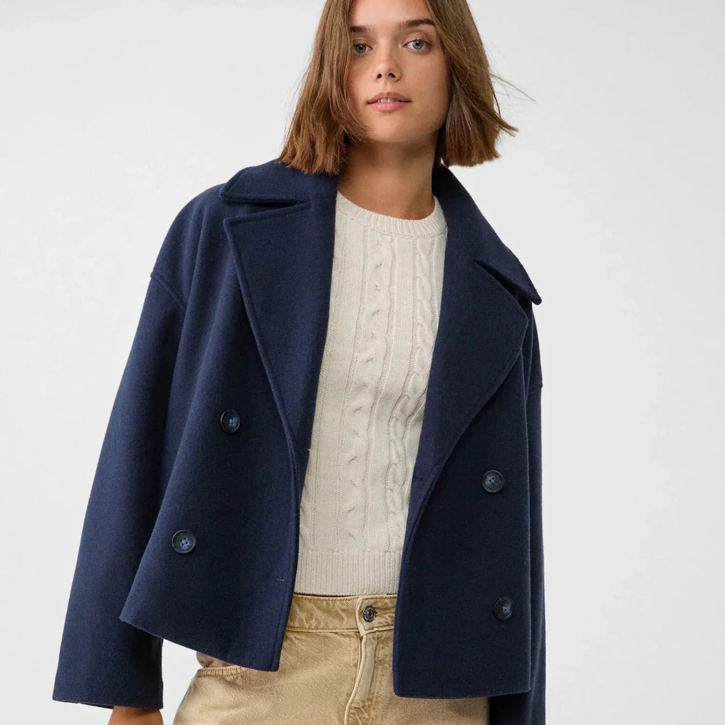 Classic Fit Double Button Lady Jacket