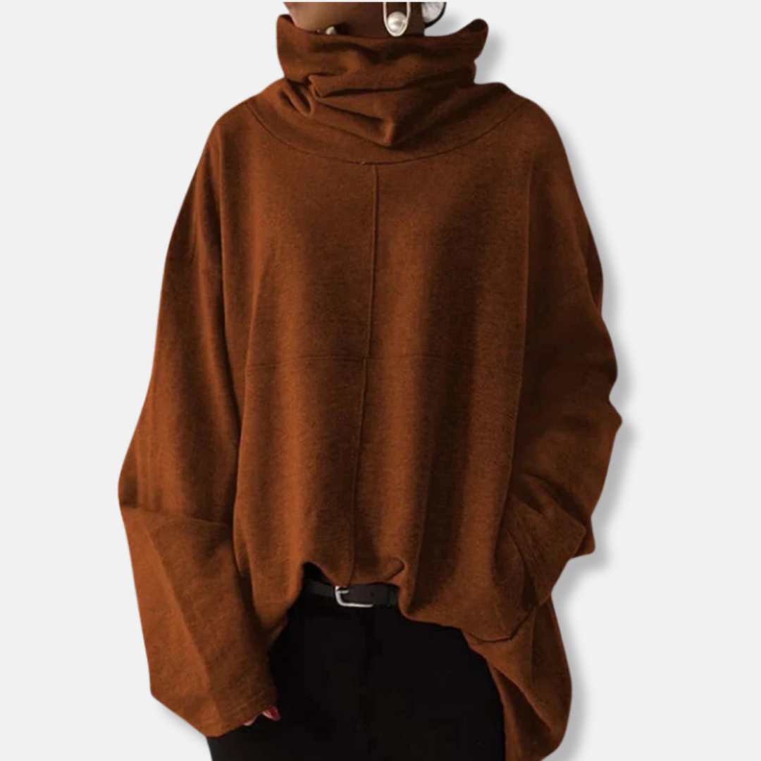 Women’s Voluminous Cowl Neck Pullover