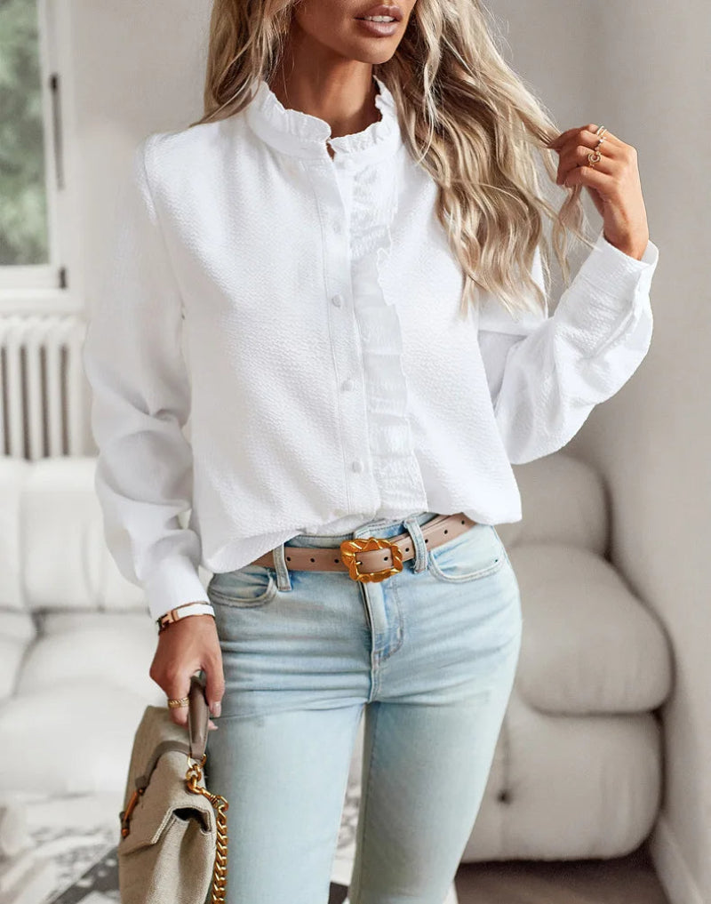 Ladies Classic Shirt with Button Front