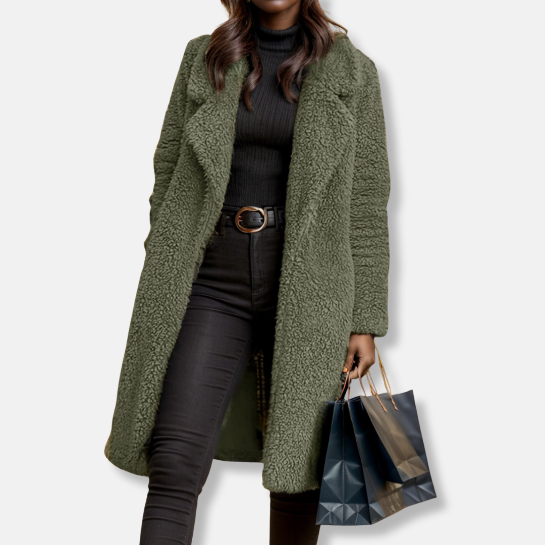Women’s Cozy Teddy Longline Coat
