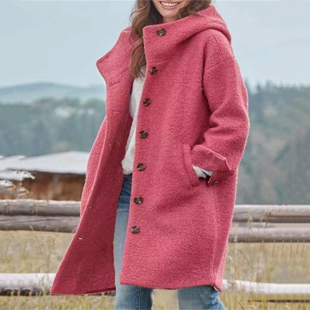 Casual Fleece Lined Women's Hoodie Coat