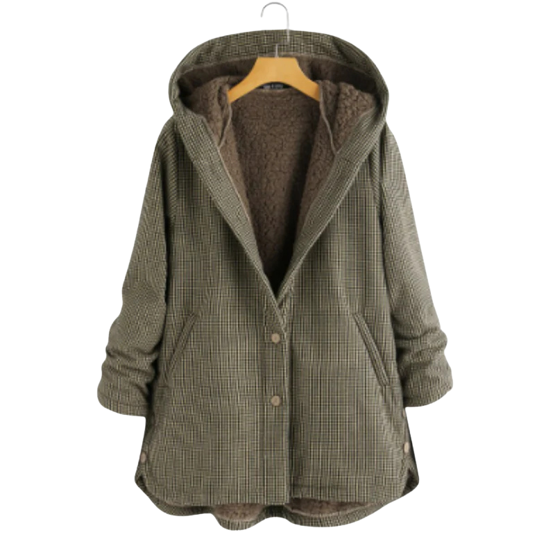Women’s Hoodie Jacket – Fleece Lined – Relaxed Fit – Button Front – Hip Length Casual