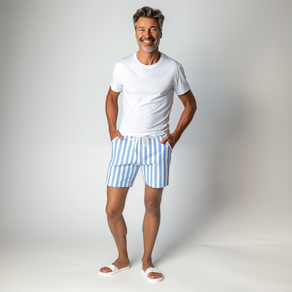 Men's Classic Summer Striped Shorts - BritishElegance