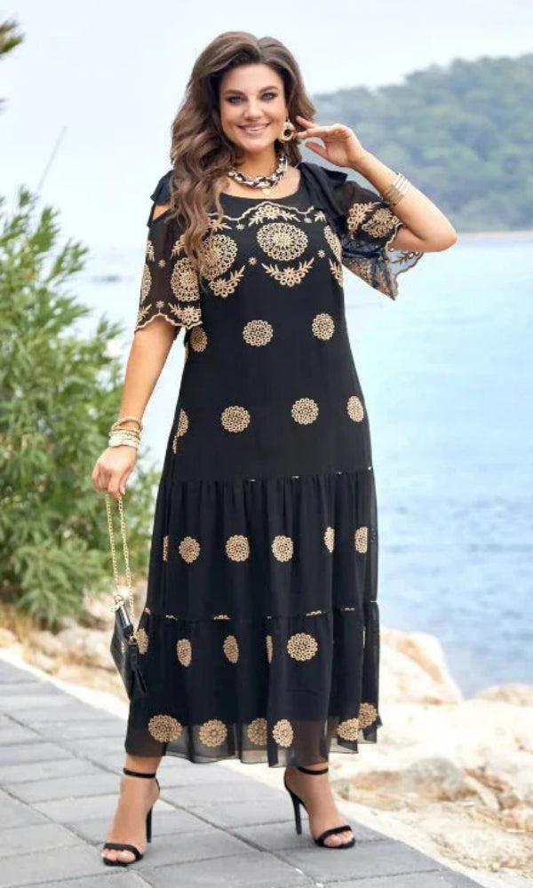 Casual Floral Midi Sundress for Women - BritishElegance