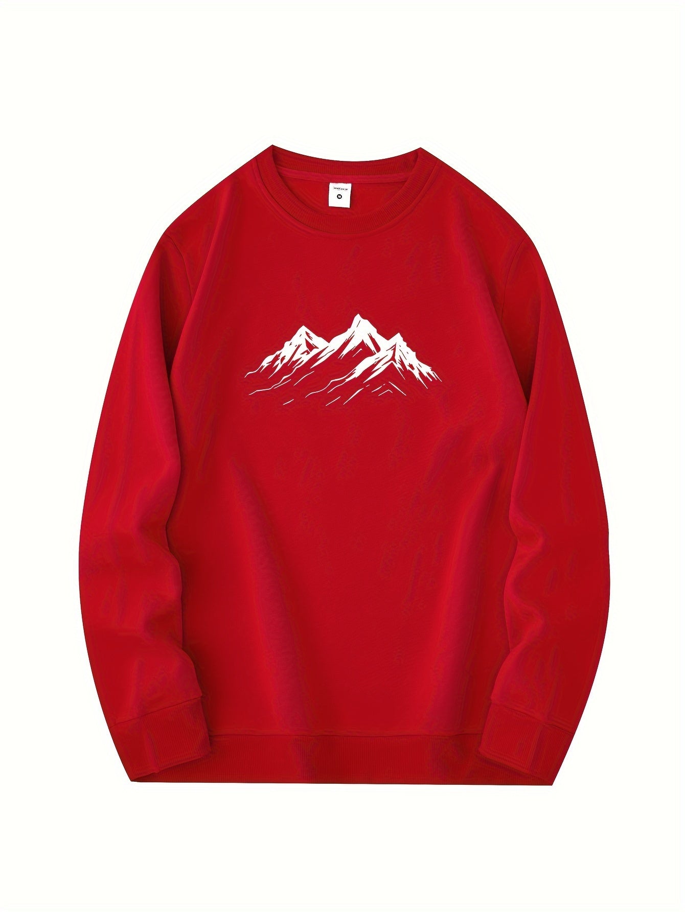 Cozy Winter Mens Sweatshirt with Mountain Design