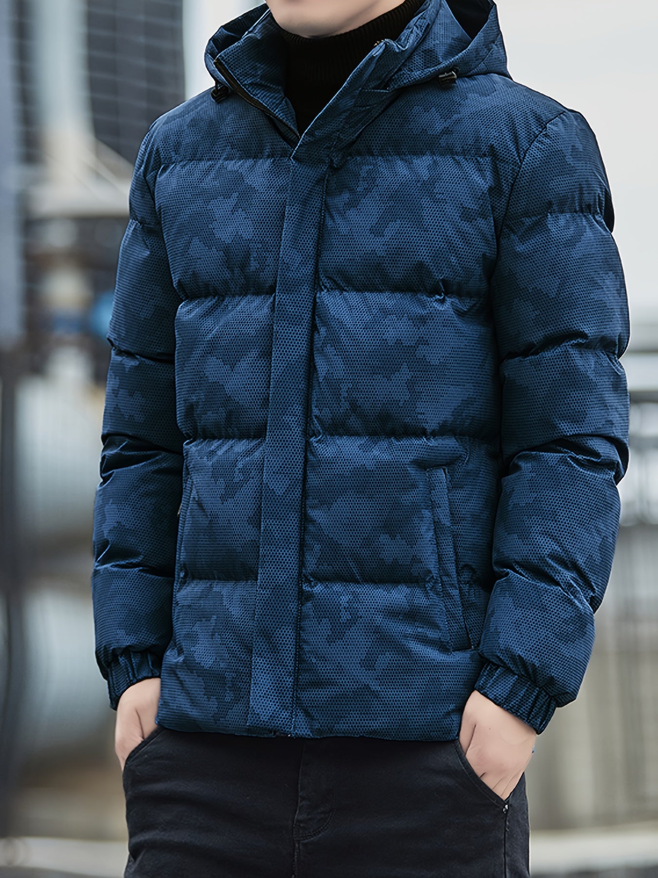 Warm Camouflage Hoodie Coat for Men