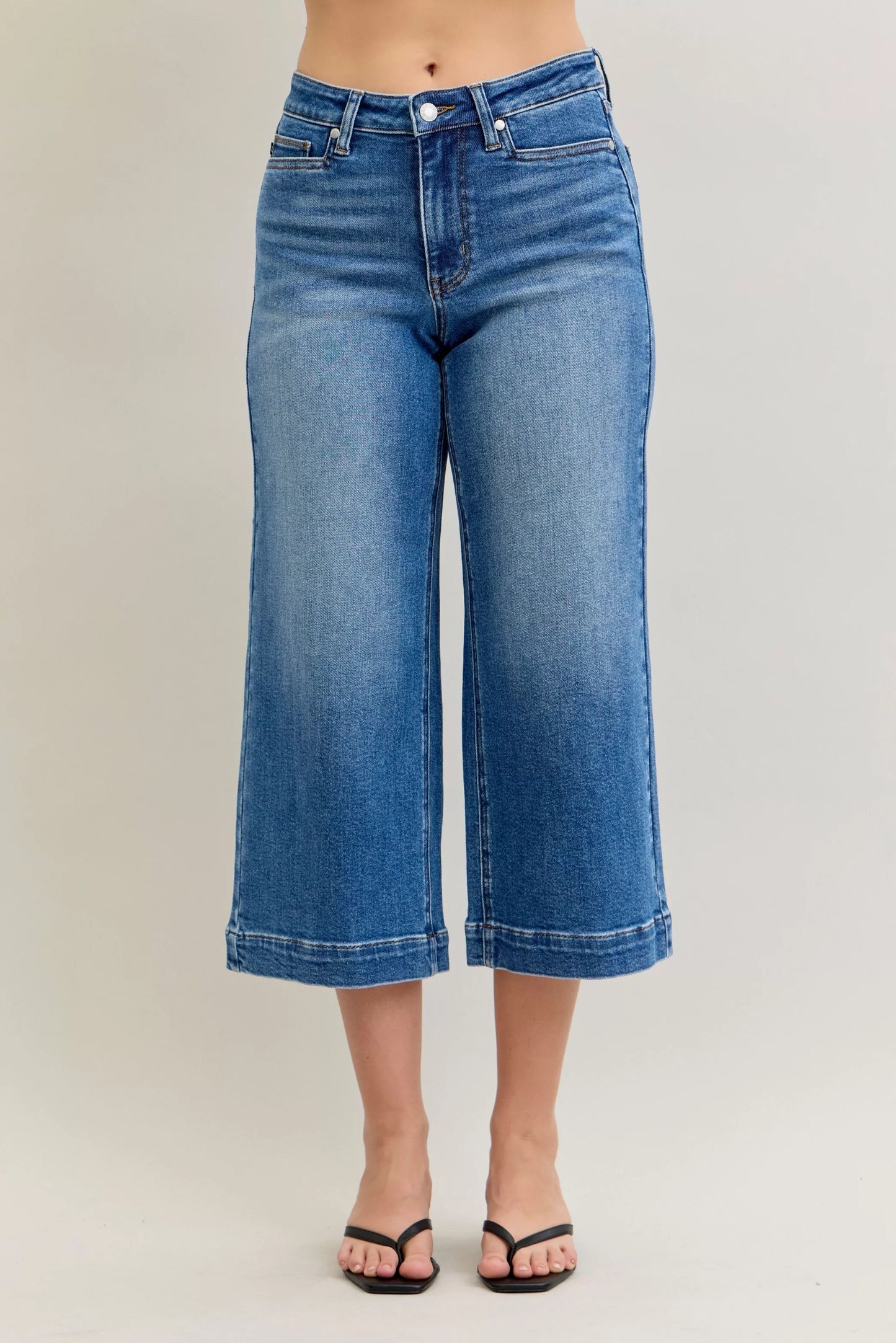 High Waisted Loose Fit Wide Leg Jeans - BritishElegance