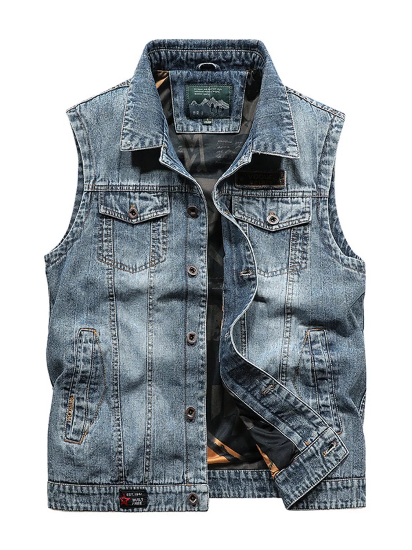 Big and Tall Mens Jeans Vest