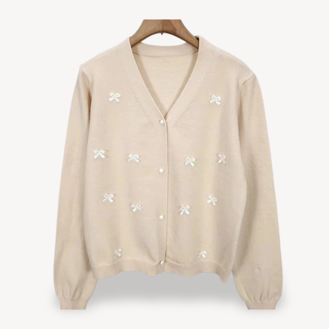 Women’s Embroidered Bow Cardigan