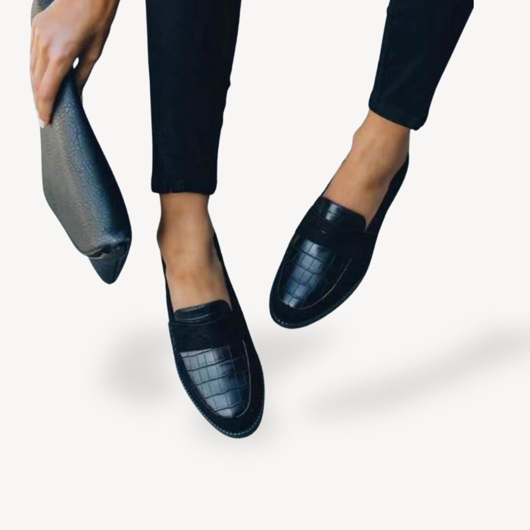 Suede Crocodile Orthopedic Loafers Women