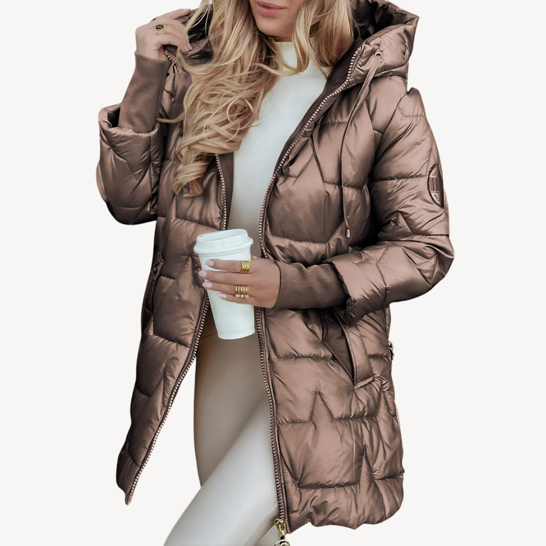 Women’s Hooded Mid-Length Puffer Coat