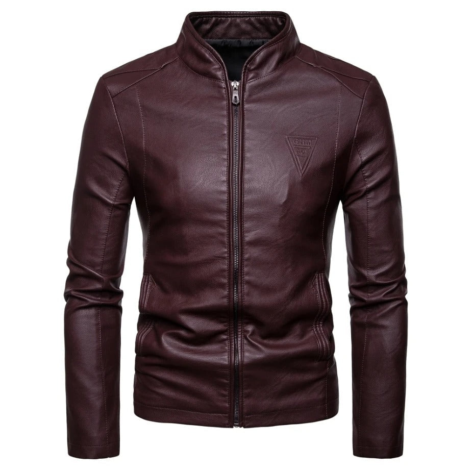 Classic Slim Faux Leather Jacket
