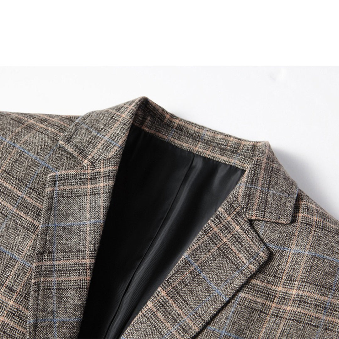 Men’s Classic Two Button Checked Blazer