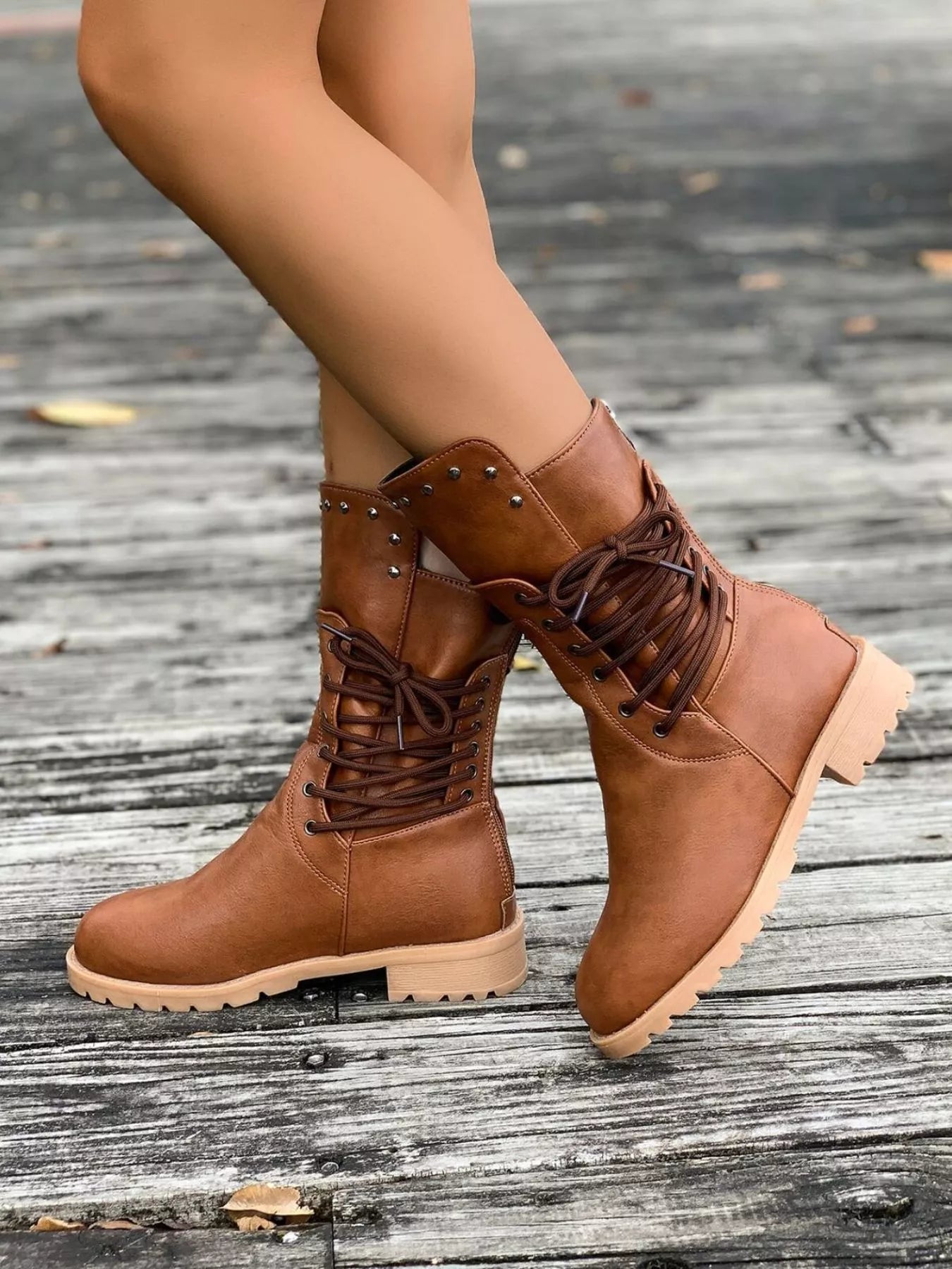 Classic Low Block Heel Ankle Boots for Women