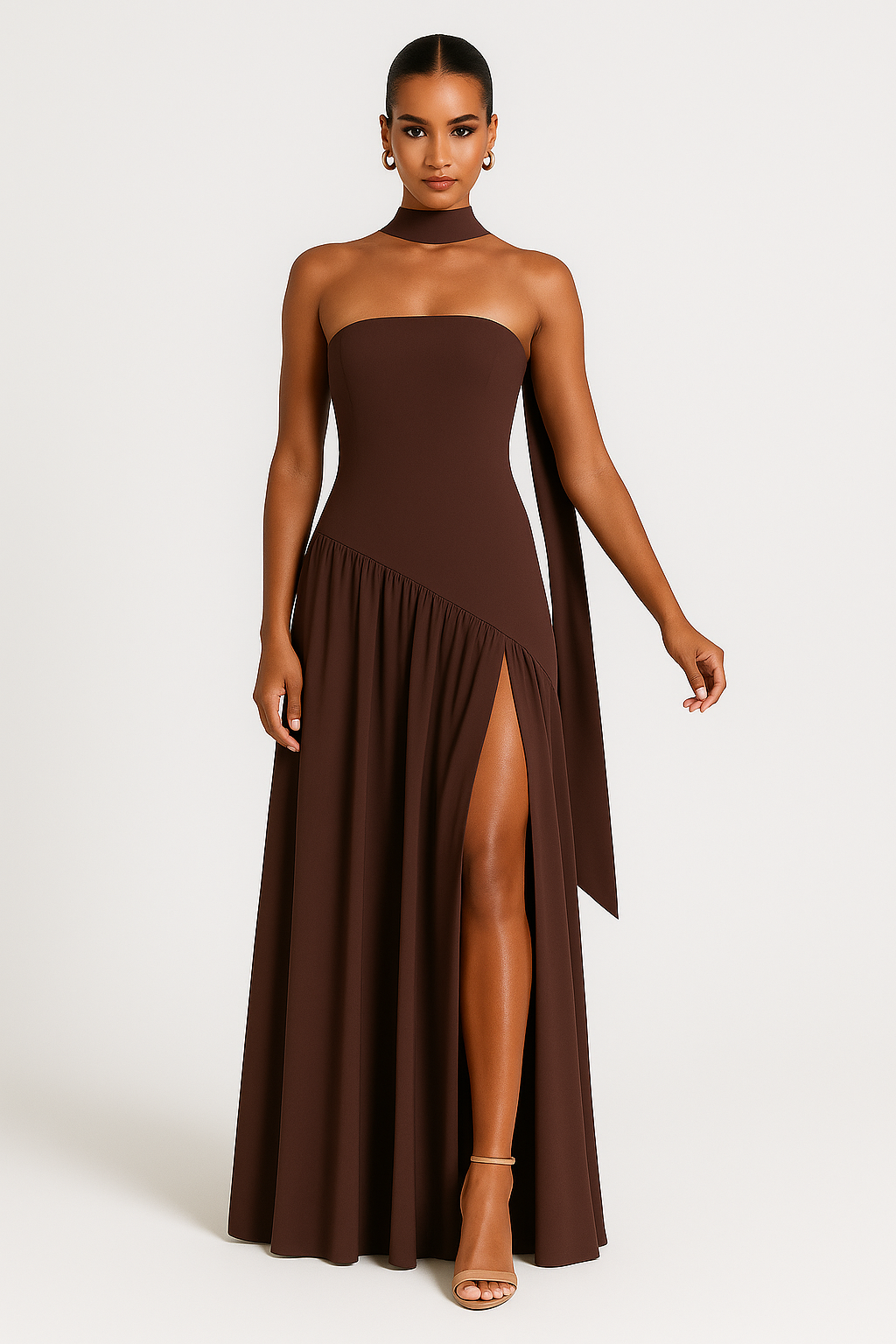 Chic Off Shoulder Evening Dress for Ladies