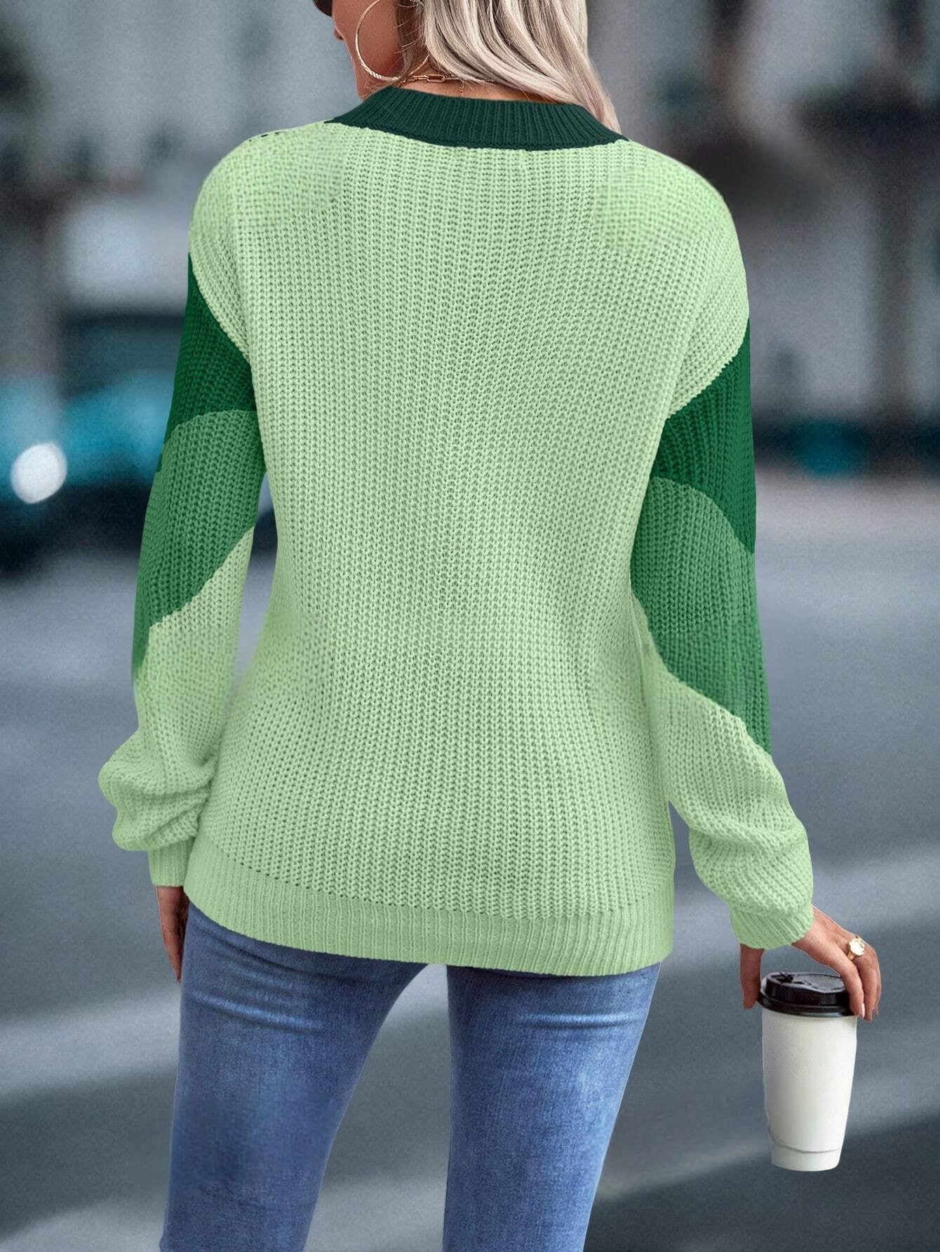 Colourful Crew Neck Sweater - Emmeline