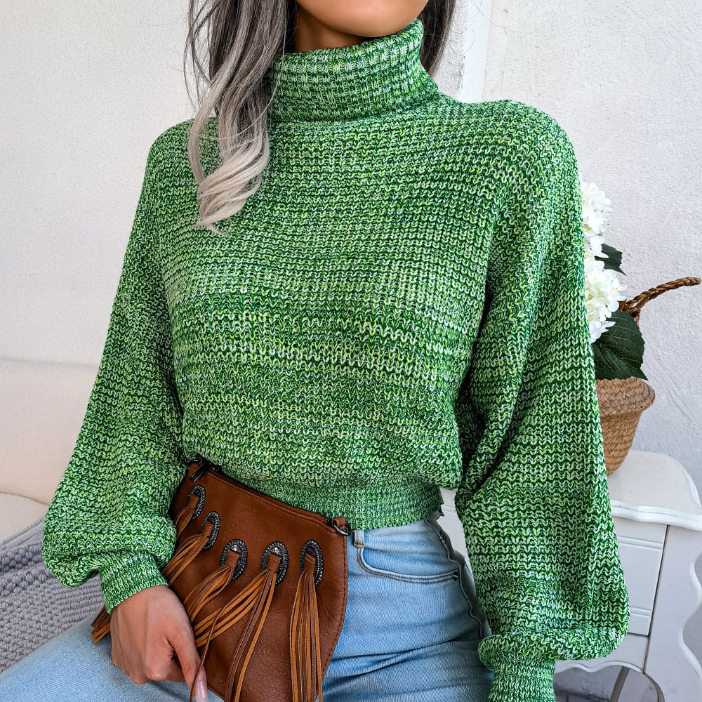 Comfy Knitted Turtleneck Jumper - Emilia