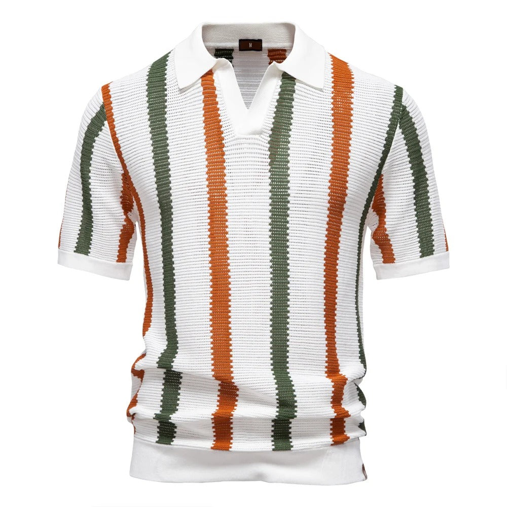 Classic Knit Polo Shirt - BritishElegance