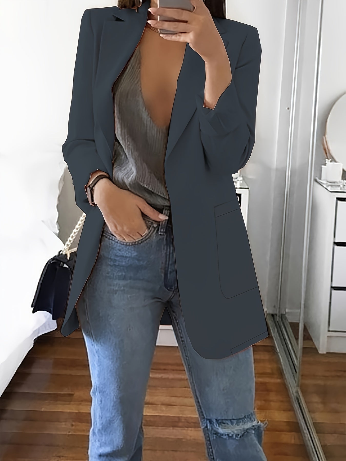 Classic Professional Solid Blazer for Women