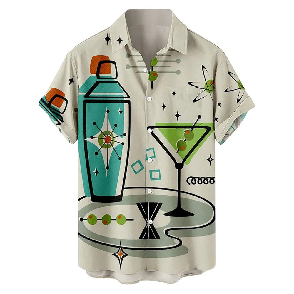 Vintage Cat Short Sleeve Shirt