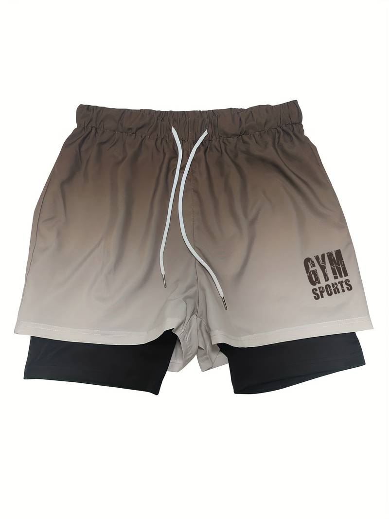 Men's Alexander 2-in-1 Ombre Shorts with Double Layer